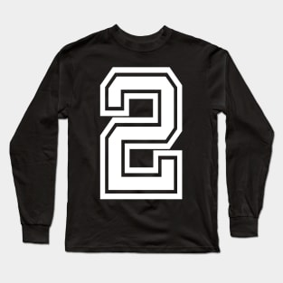 Numbers 2 for a sports team, group, or community Long Sleeve T-Shirt